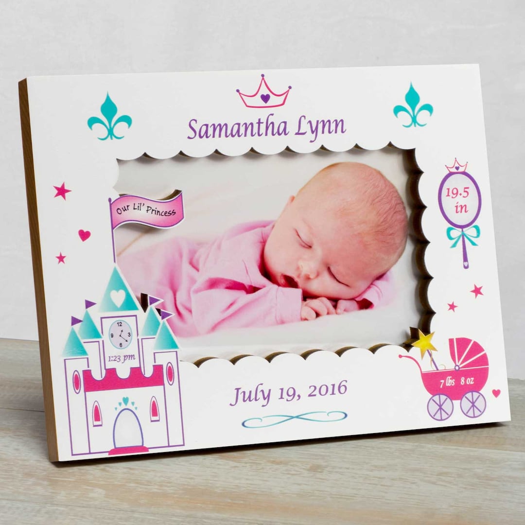 Personalized Baby Picture Frame, Baby Girl Picture Frame, New Baby Girl ...