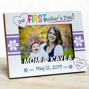 Mother's Day Picture Frame, Personalized Mother's Day Picture Frame, First Mother's Day Frame, Happy Mother's Day Picture Frame, Mom Frame