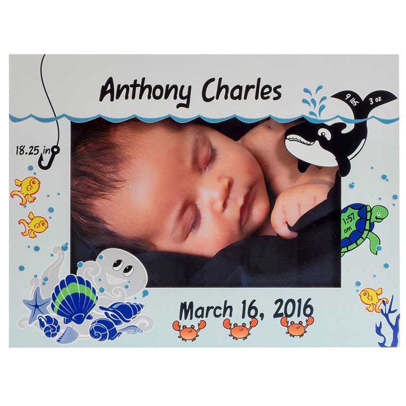 Personalized Baby Picture Frame Baby Boy Picture Framenew Etsy