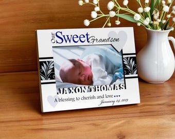 Personalized Grandparents Picture Frame: Grandson, Granddaughter-Grandchild