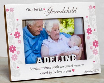 Personalized Grandparents Picture Frame: Granddaughter, Grandson- Custom Names