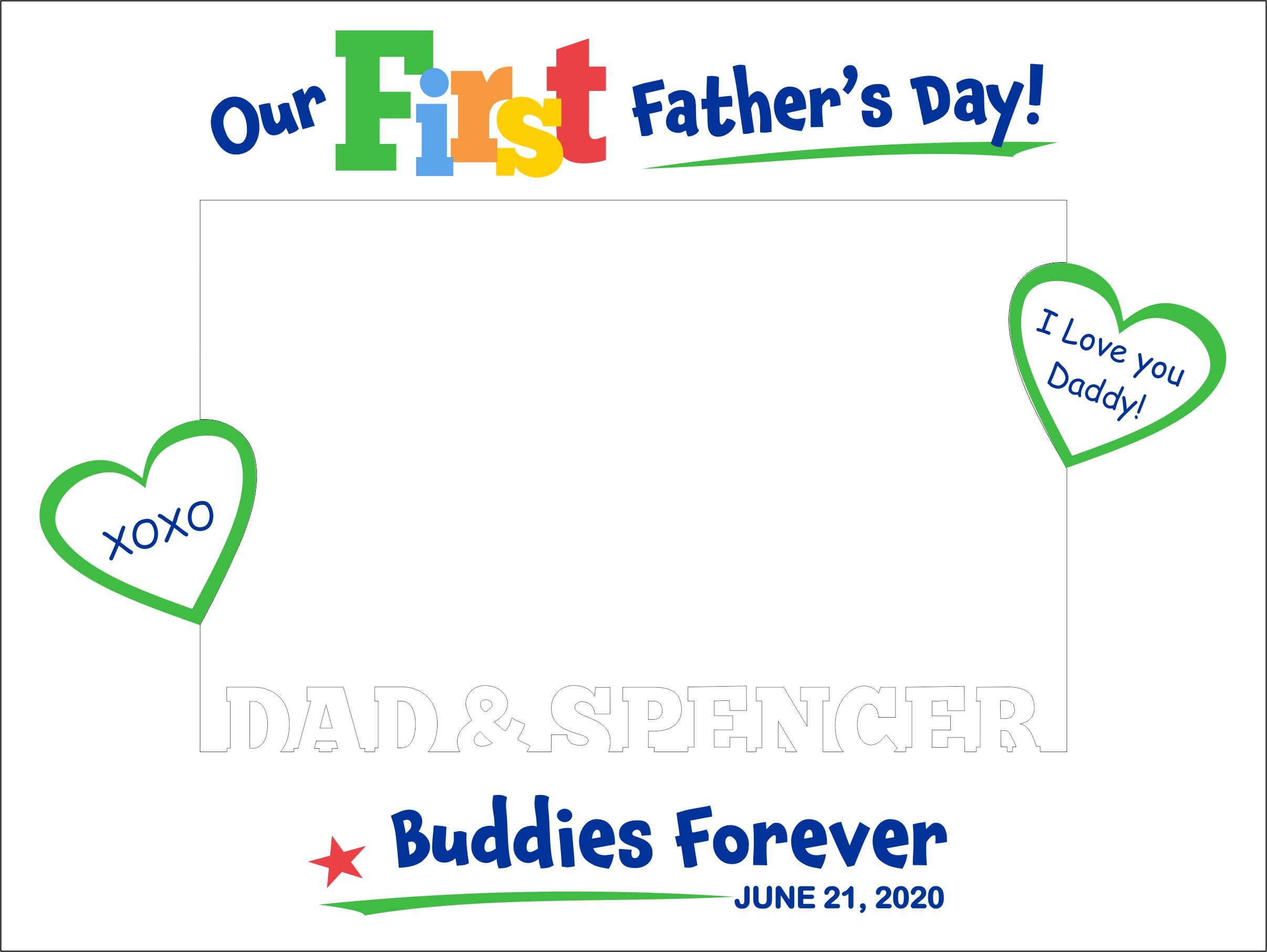 Father's Day Picture Frame Happy Father's Day Etsy