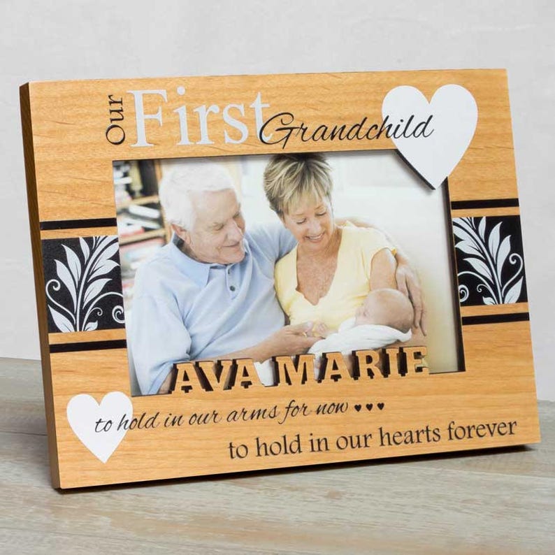Personalized Baby Picture Frame First Grandchild Image 0