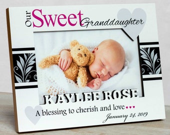 Personalized Baby Picture Frame, First Grandchild Frame, Grandparents Picture Frame, Granddaughter Frame, Grandson Frame, Grandparents Frame