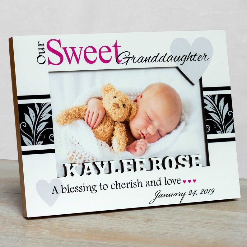 Personalized Baby Picture Frame First Grandchild Image 0