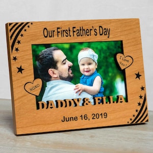 First Father&#39;s Day Frame,  Happy Father&#39;s Day  Frame,  Father&#39;s Day Picture Frame, Picture Frame For Dad, Personalized Father&#39;s Day Frame