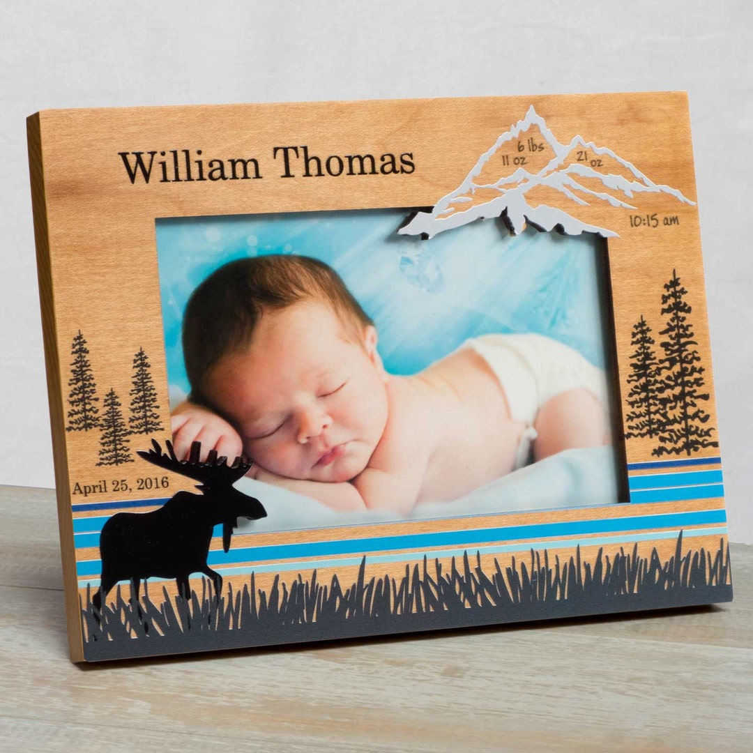Personalized Baby Picture Frame, Baby Boy Picture Frame, New Baby Boy Frame, Baby Boy Frame