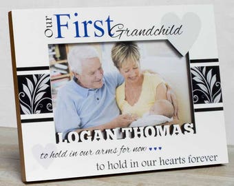 Personalized Grandparents Picture Frame: First Grandson-Granddaughter-Grandchild