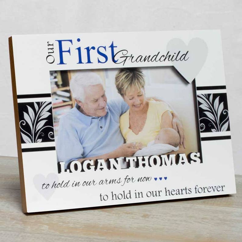 Personalized Baby Picture Frame First Grandchild Image 0