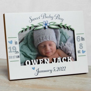 Personalized Baby Picture Frame, Baby Boy Picture Frame, New Baby Boy Frame, Baby Boy Frame, Picture Frame Baby Boy , Baby Frame