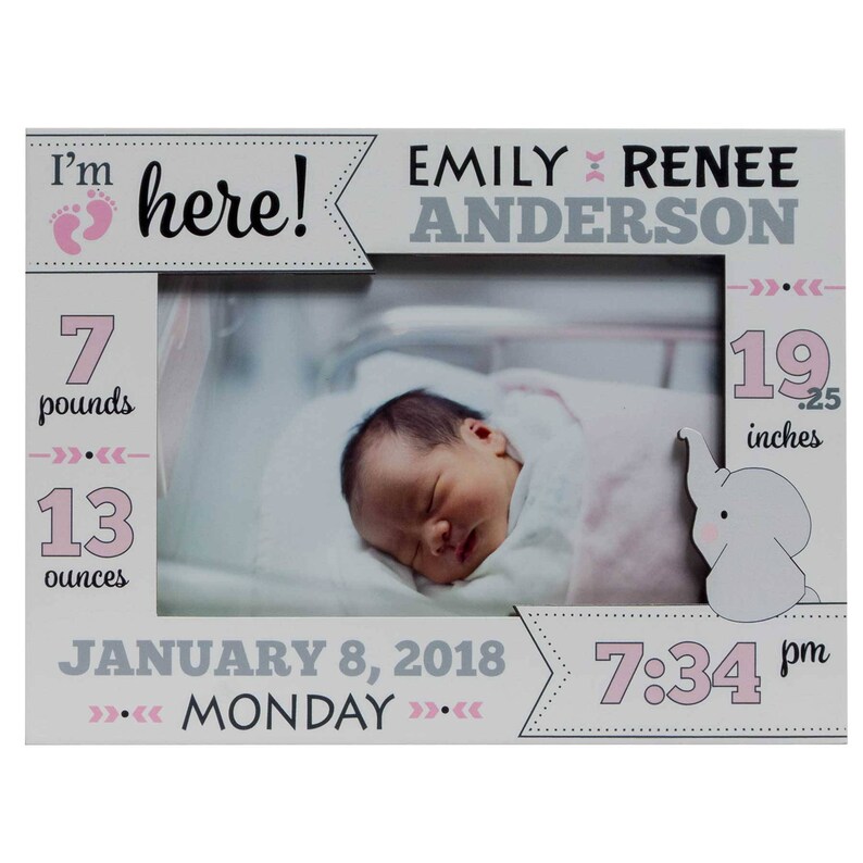 Personalized Baby Picture Frame Birth Announcement Frame Etsy