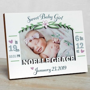 Personalized Baby Picture Frame, Baby Girl Picture Frame, New Baby Girl Frame, Baby Girl Frame, Picture Frame Baby Girl , Baby Frame