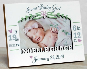 Personalized Baby Picture Frame, Baby Girl Picture Frame, New Baby Girl Frame, Baby Girl Frame, Picture Frame Baby Girl , Baby Frame