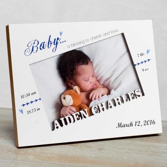 Personalized Baby Picture Frame Baby Boy Picture Frame New Etsy