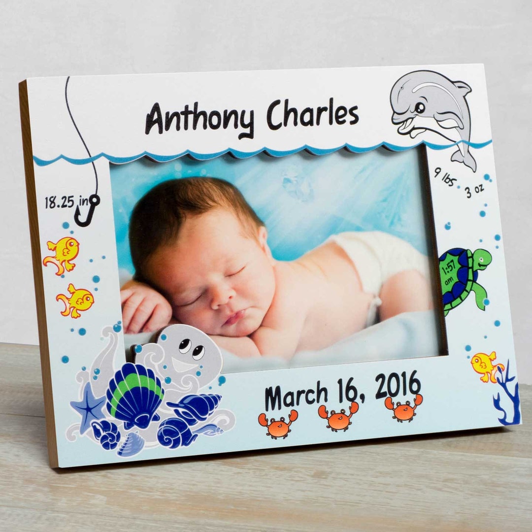 Personalized Baby Picture Frame Baby Boy Picture Framenew Etsy