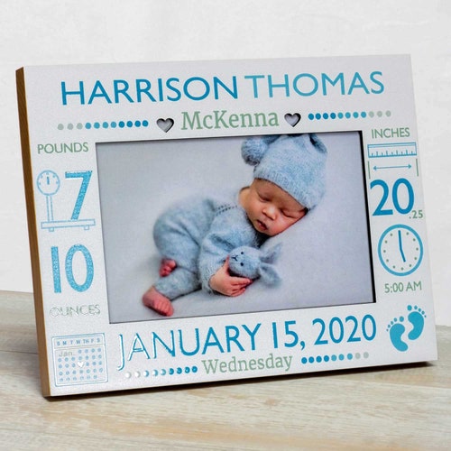 Personalized Baby Picture Frame Baby Boy Picture Frame New Etsy