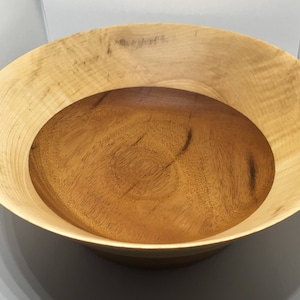 Mahogany and Maple Wooden Bowl