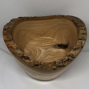 Handmade Ash Live-Edge Bowl