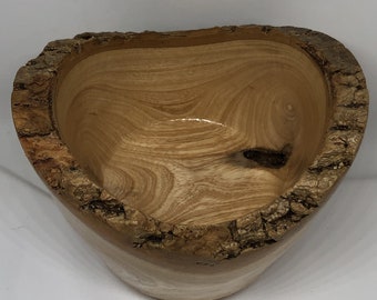 Handmade Ash Live-Edge Bowl