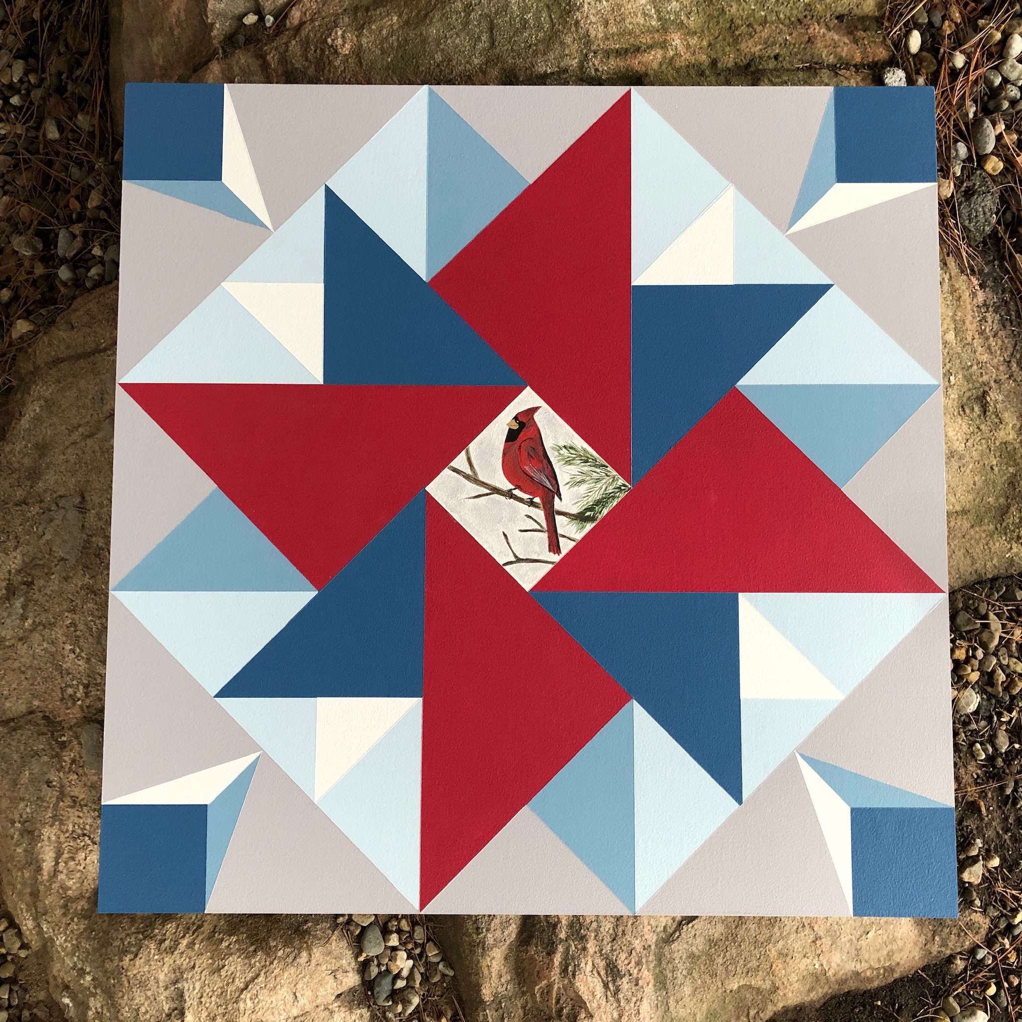 Cardinal Barn Quilt Etsy