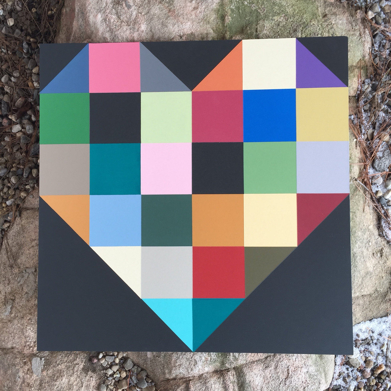 Big Heart Barn Quilt Etsy