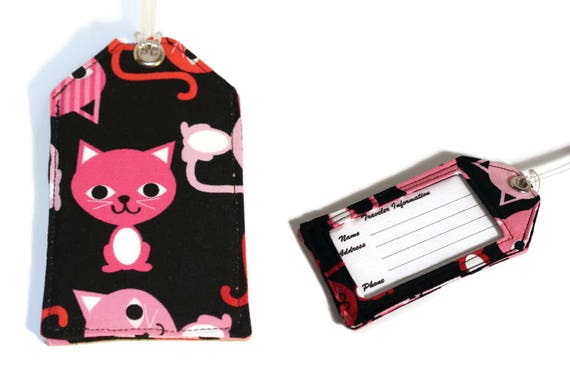 cat luggage tags