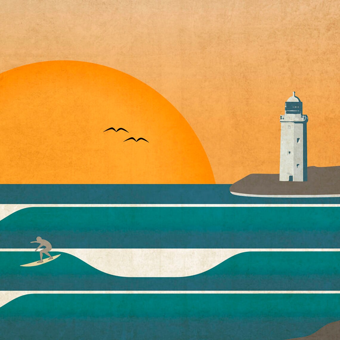 Surf Inspired Artwork Giclee Art Print Beach Themed Art Etsy