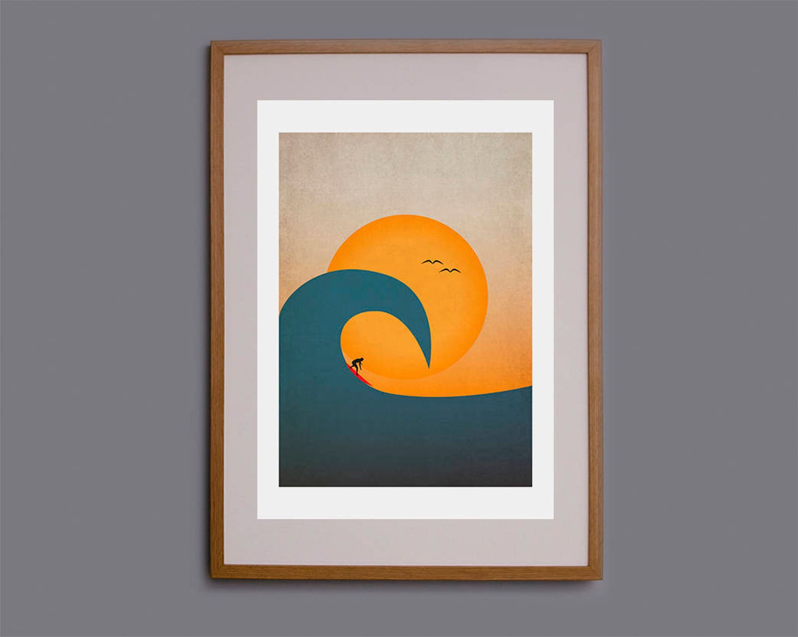 Giclee Art Print Surf Inspired Artwork Art From Cornwall Etsy