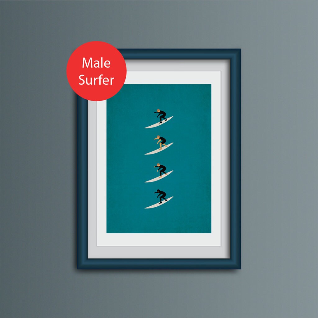Surf Inspired Artwork Giclee Art Print Spring Summer Autumn Etsy