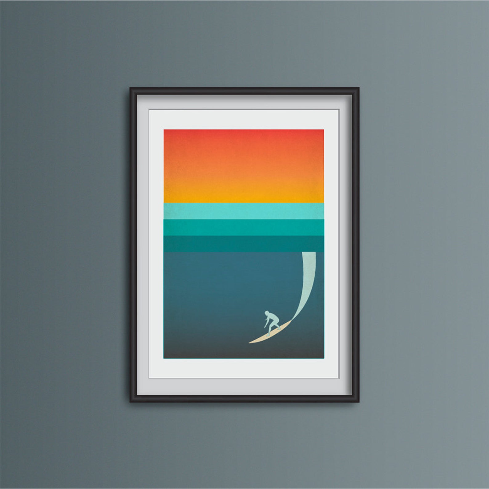 Surf Inspired Artwork Giclee Art Print Gift for Surfer Etsy