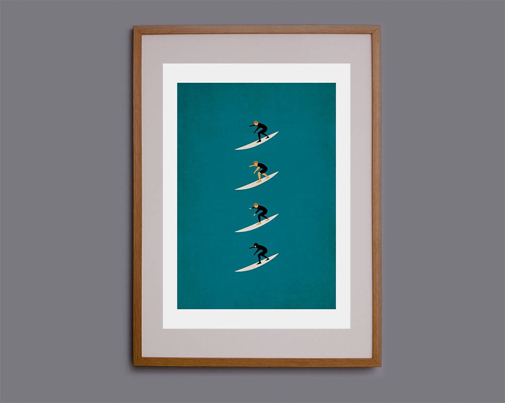 Surf Inspired Artwork Giclee Art Print Spring Summer Autumn Etsy