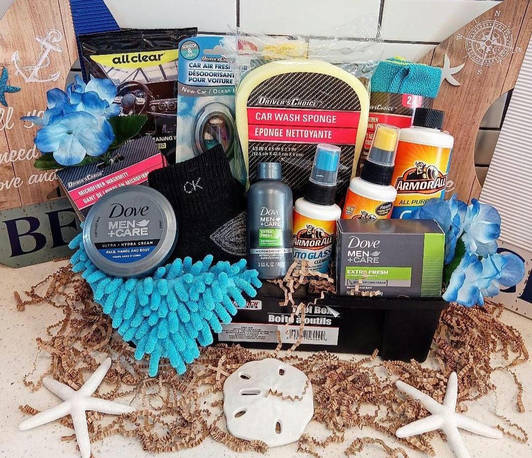 Father's Day Gift Basket for Men Boyfriend Husband Dad Dove Bath Body ...