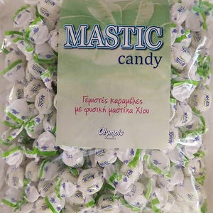 Bonbons grecs remplis de mastic Île de Mastiha, Grèce Îles de Mastiha Emballés individuellement 1 livre 1 sac