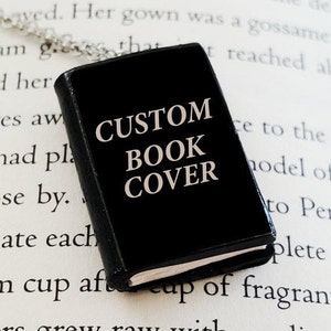 CUSTOM BOOK EARRINGS with Sterling Silver Hooks Miniature Book Lover Gift for Writer Gift,Personalize Gift, Book Lovers, Bookworm Christmas image 2