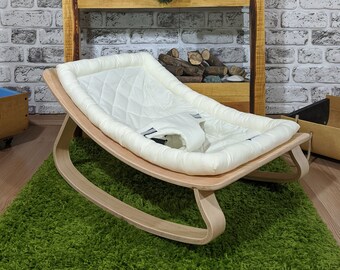 wooden baby lounger
