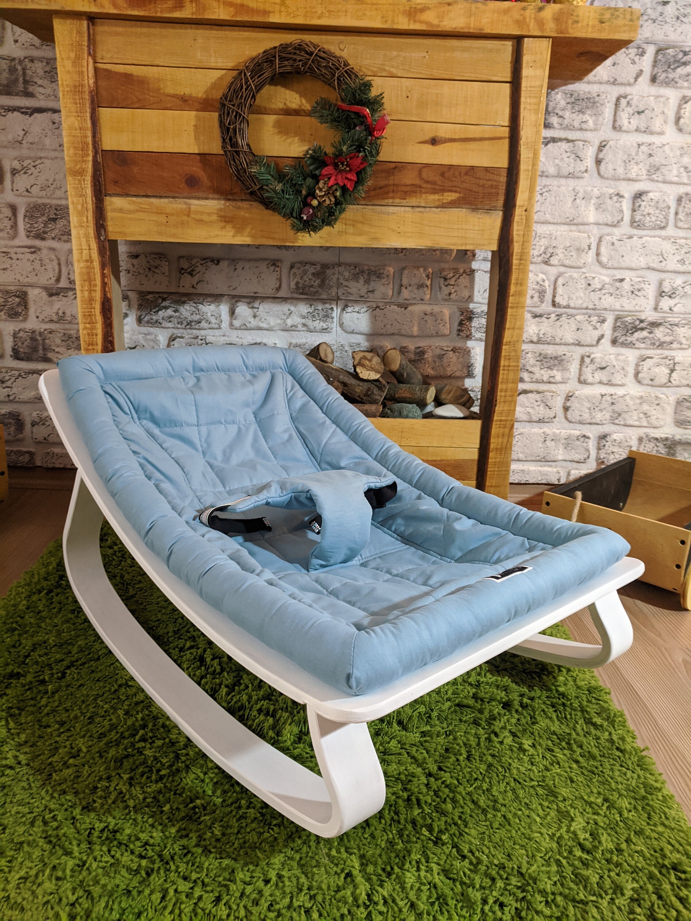 Baby Rocker Bouncer Rocking Chair Wooden Handmade Baby Rocker Bouncer Rocking, Wooden Baby Rocker Chair