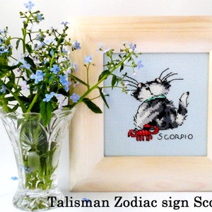 Zodiac Sign Scorpio, Cat Lover Personalized Gift, October November Birthday, Astrology Gift for Kids, Funny Cat Decor, Cat Mom, Cat Dad