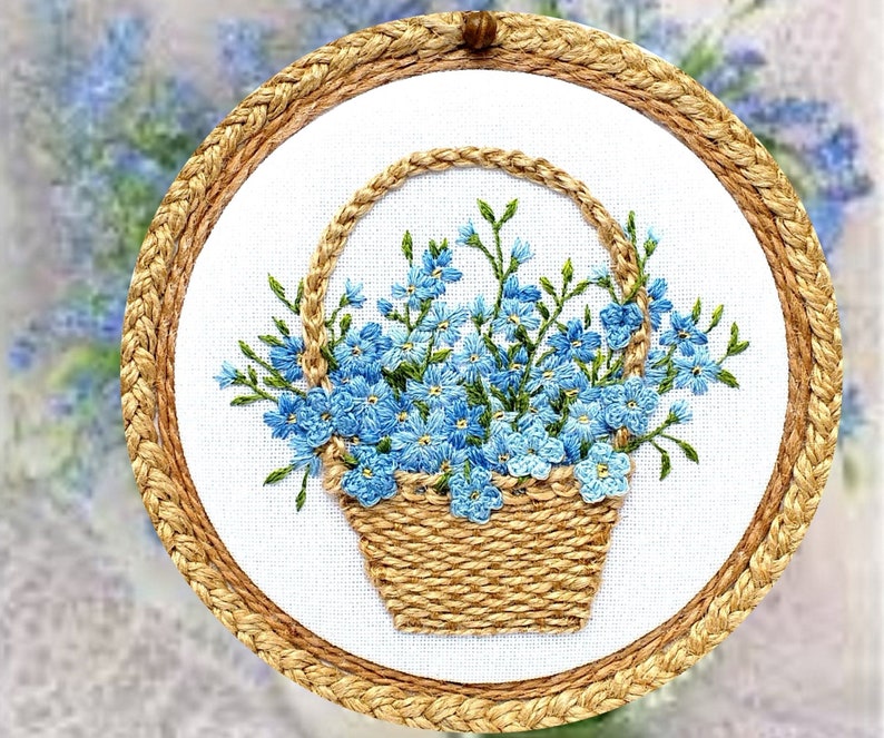 Finished Embroidery Art. Lilac Flowers. Cotton Anniversary Etsy