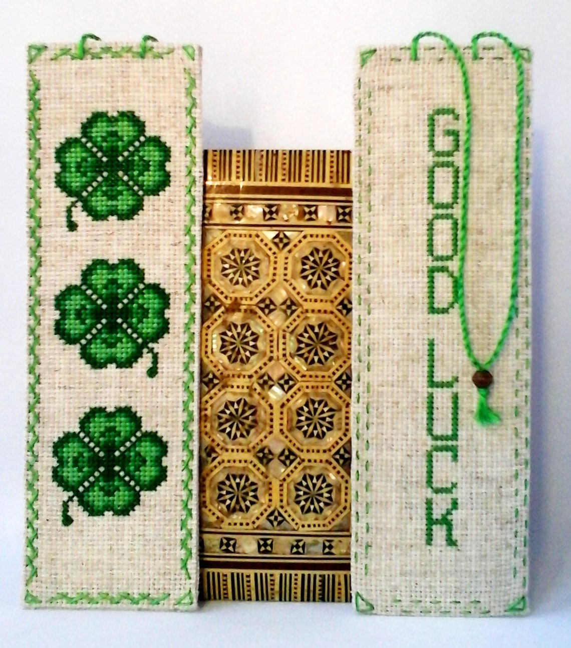 Finished Embroidered Bookmark Irish Embroidery Gift for | Etsy
