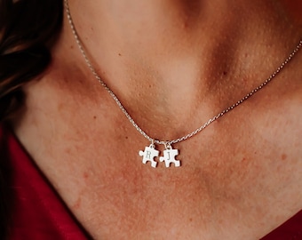 Personalized Initial Puzzle Piece Necklace: Sentimental Family Gift