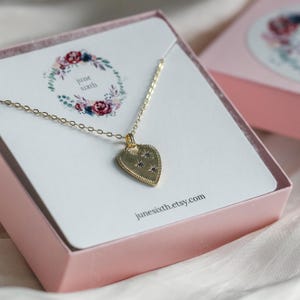 Heart Necklace, Valentine&#39;s Day Gift, Girlfriend Gift, Gifts for Her