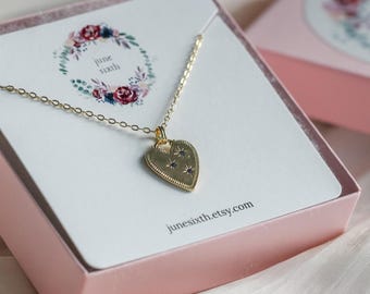 Heart Necklace, Valentine's Day Gift, Girlfriend Gift, Gifts for Her
