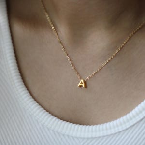 Gold Initial Charm Necklace, Personalized Gift, Gift for Her