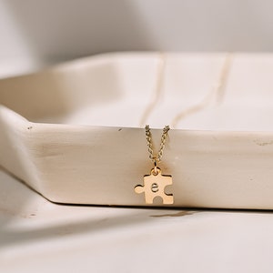 Personalized Tiny Puzzle Piece Necklace, Mom Gift, Anniversary Present, BFF Gift, Other Half image 3