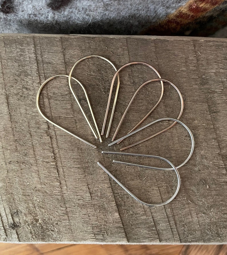 Minimalist Style Horseshoe Earrings in Sterling Silver 14k Etsy