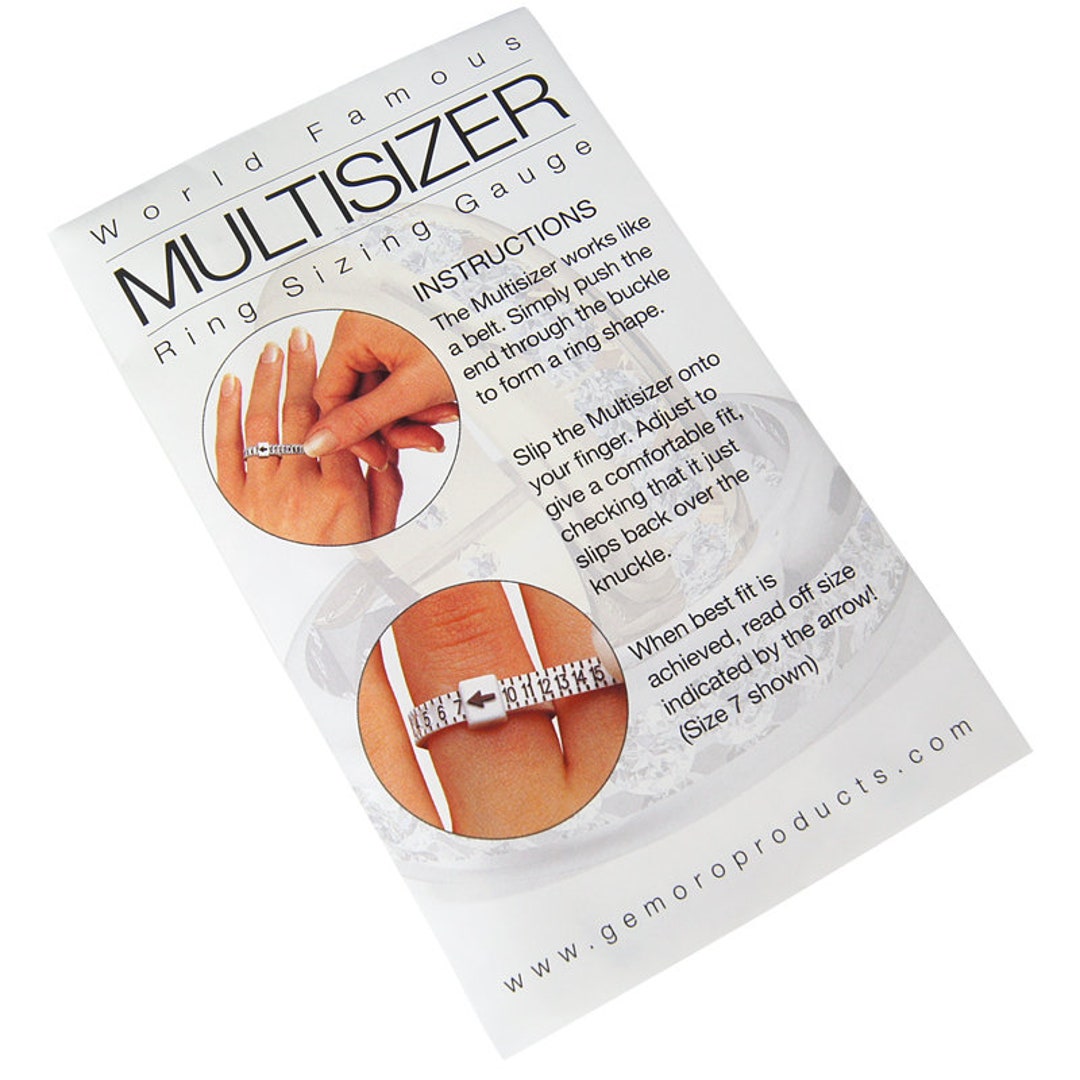 Find Your Ring Size, Adjustable Plastic US Ring Sizer, Multisizer