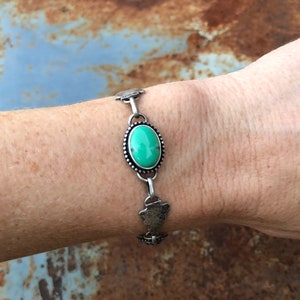New Lander & Arrowhead Bracelet, Sterling Silver .925 Southwestern Jewelry