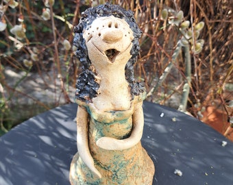 Funny Gartensinger Gnom Troll  Gartenkeramik Zwerg