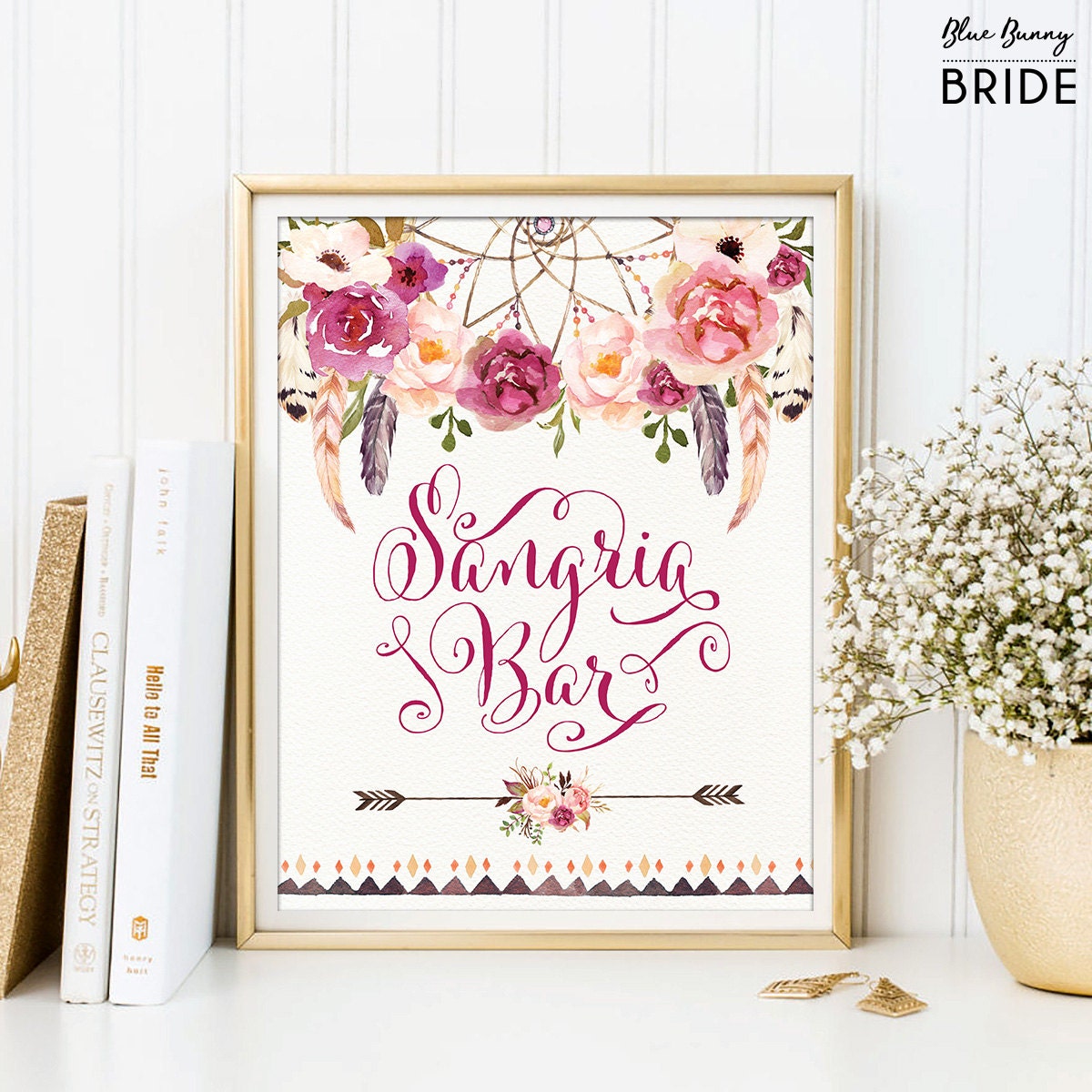 Boho SANGRIA BAR Sign Floral Bridal Shower Decor Bohemian Etsy Boho SANGRIA BAR Sign Floral Bridal Shower Decor Bohemian Etsy