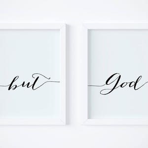 Christian Wall Art Printable Poster Inspirational Instant Download But Bible Verse Print
